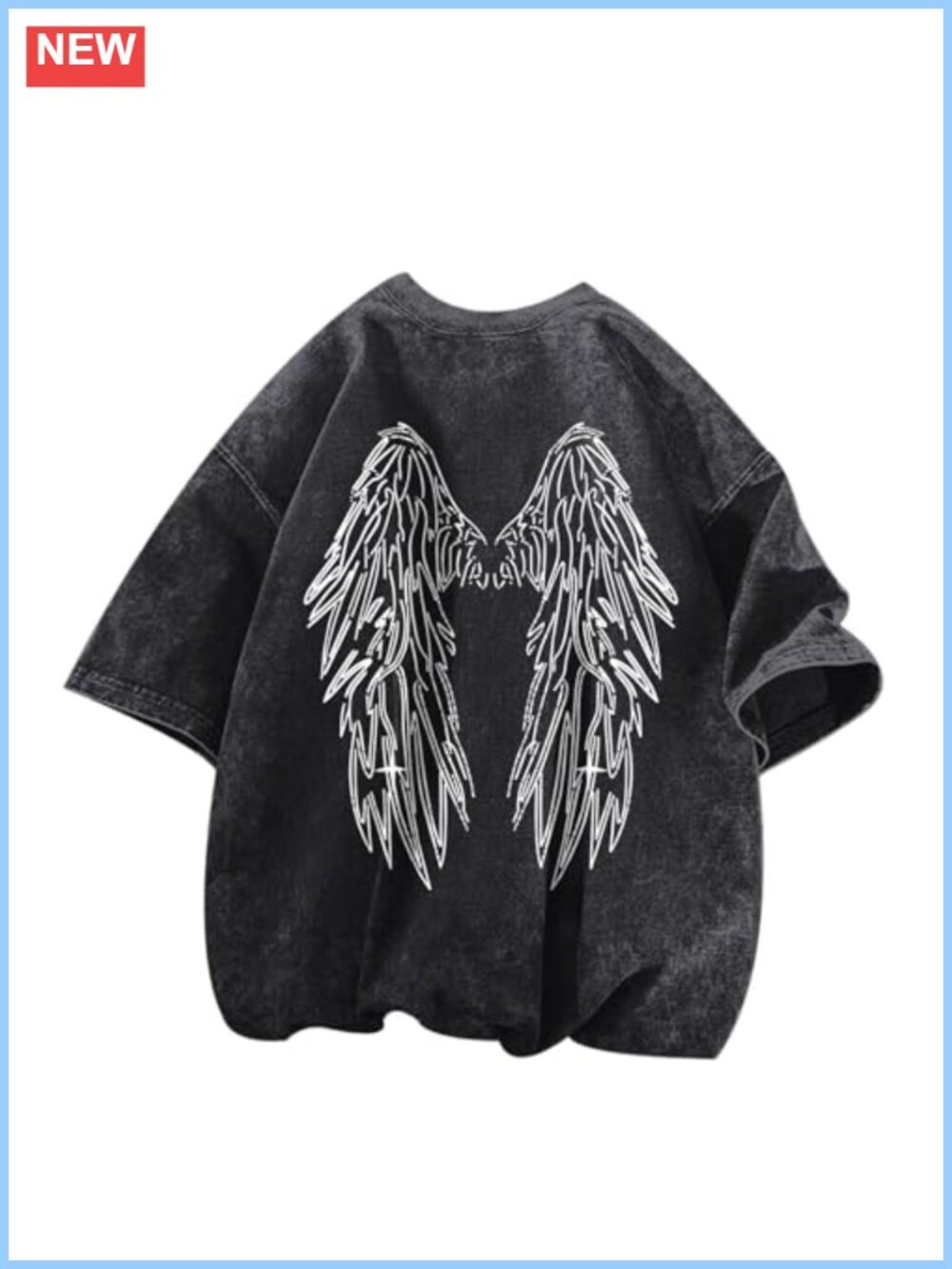 Gothic Oversized Graphic Tee Y2K Acid Wash Grunge Streetwear Men's T-Shirt